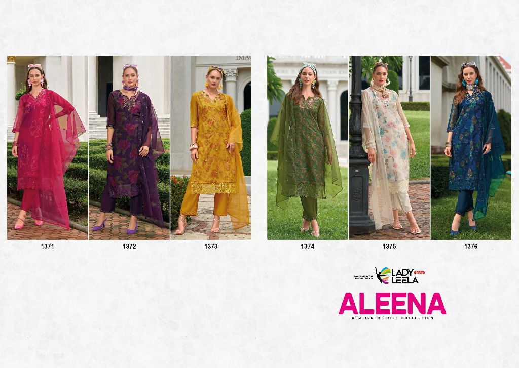 Lady Leela Aleena Wholesale Embroidery And Handwork Kurtis With Pant And Dupatta