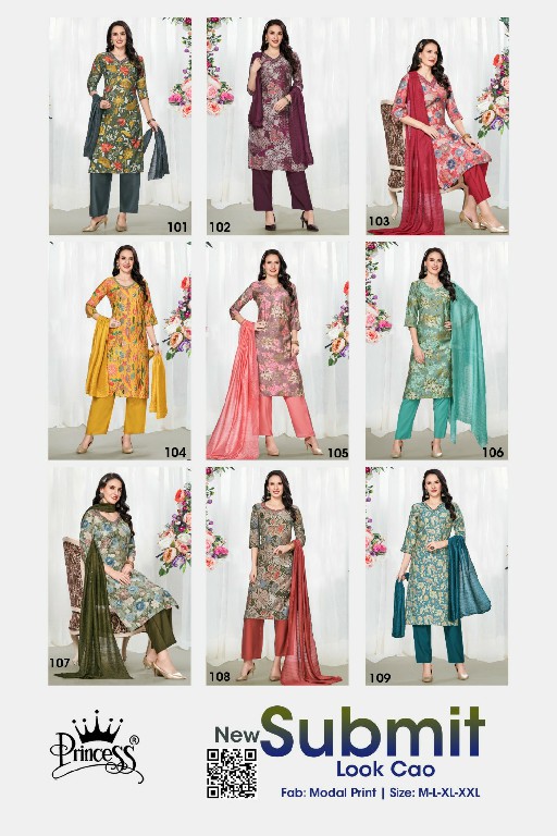 Princess New Submit Look Cao Wholesale Handwork Kurtis With Pant And Dupatta