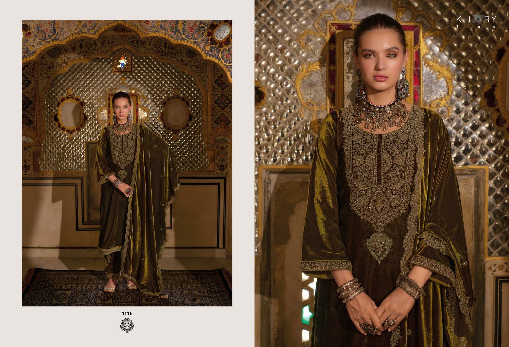 Kilory Noor E Jahan Wholesale Pure Premium Velvet With Coding Work Winter Suits