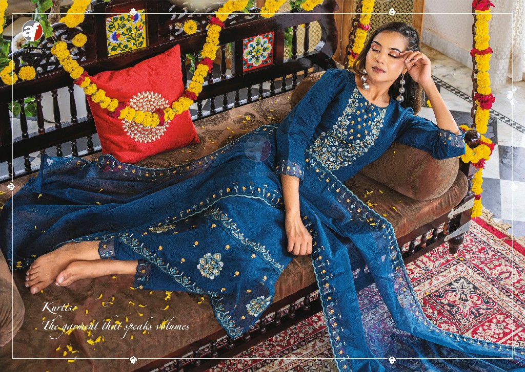 Anju Sundari Vol-2 Wholesale Kurti Pant With Dupatta Catalog