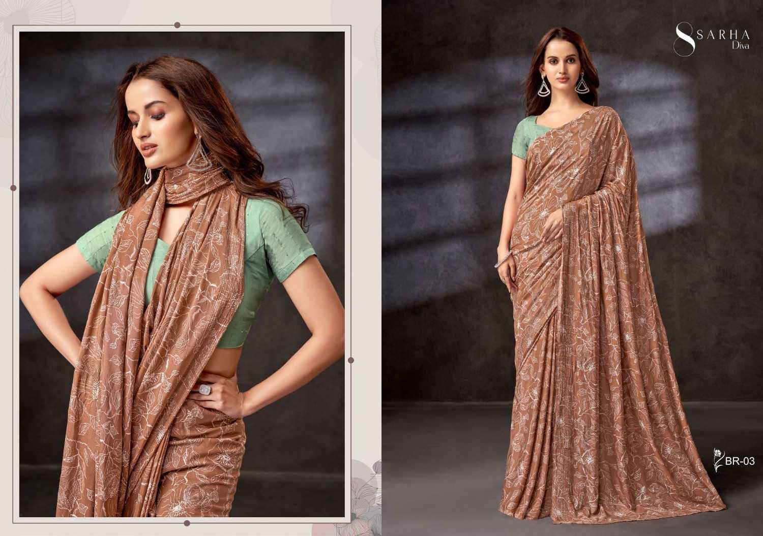 bageecha royale by sarha diva occasion wear viscose muslin best saree online