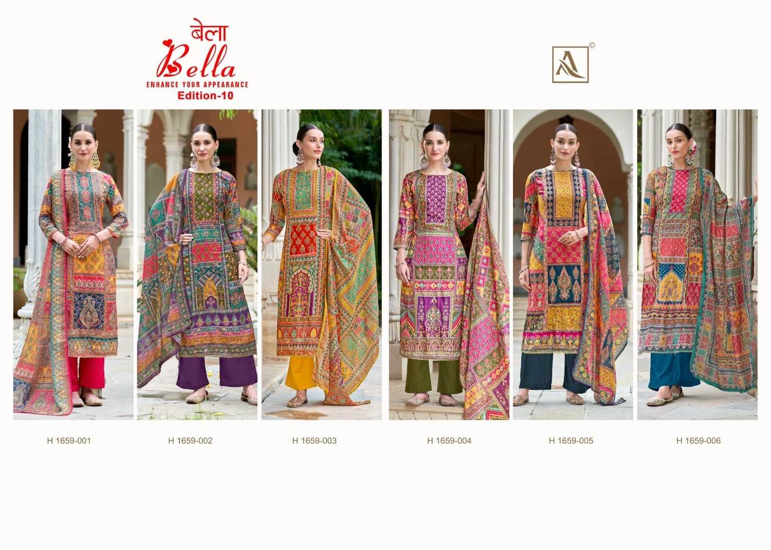 bellla vol 10 by alok suits pure muslin pakistani print suits