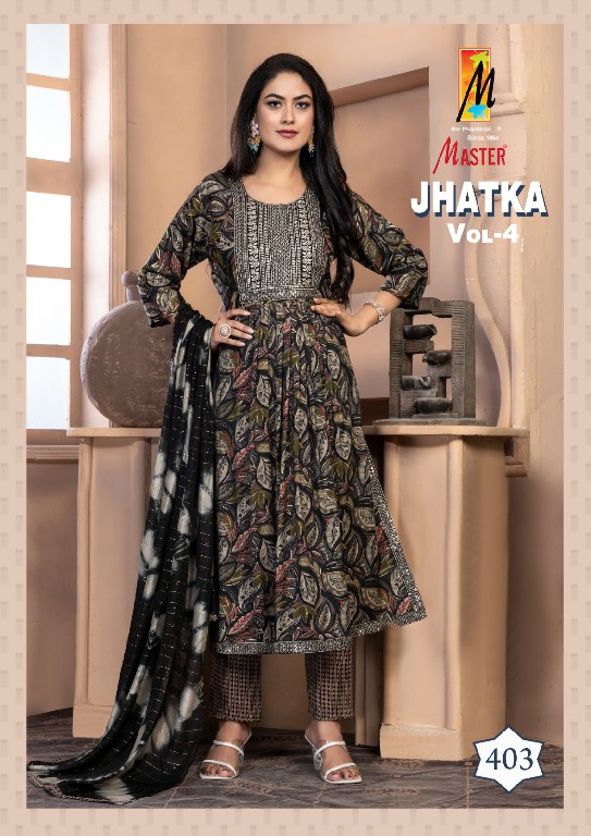 master jhatka vol 4 casual wear capsule print full stitch salwar kameez