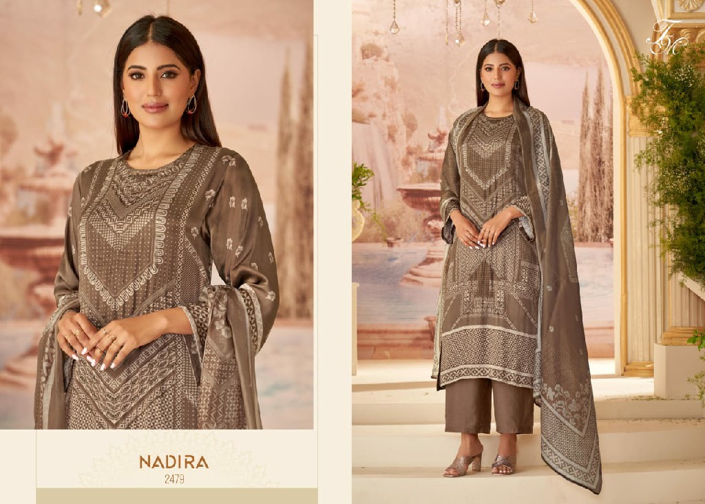 T And M Nadira Wholesale Gazi Silk Digital Print With Hand Work Suits