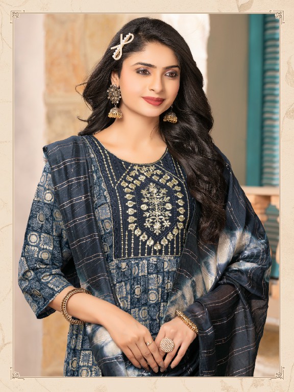 Mahendra Fashion Ruhi Vol-4 Wholesale Fancy Capsule Print Kurtis With Pant And Dupatta