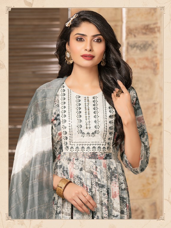 Mahendra Fashion Ruhi Vol-4 Wholesale Fancy Capsule Print Kurtis With Pant And Dupatta