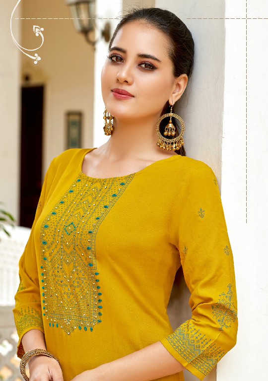 Kadlee Aneri Wholesale Heavy Rayon Hand Work Long Kurtis