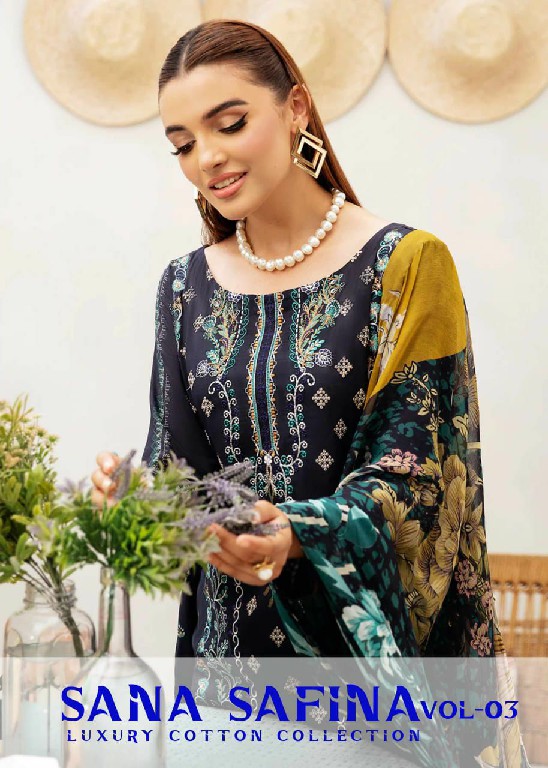 Sana Safina Vol-3 Wholesale Luxury Cotton Printed Dress Material