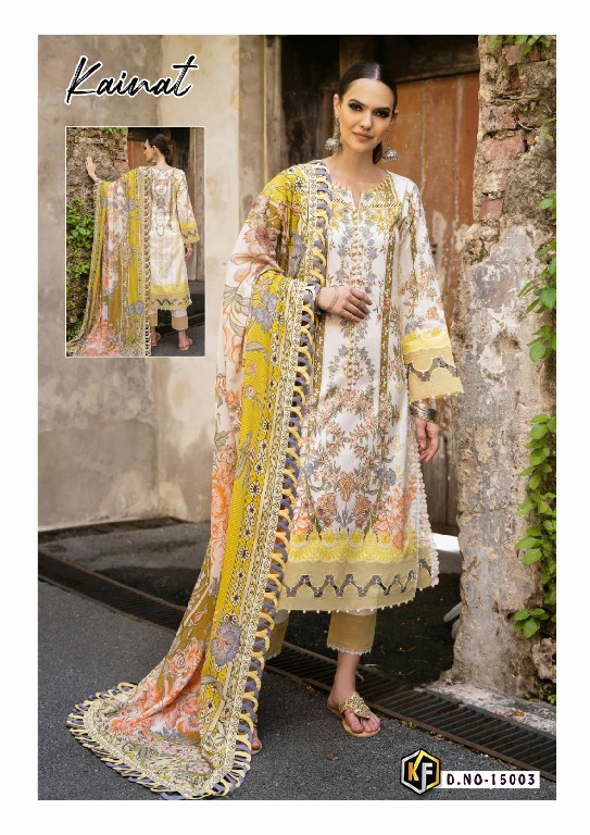 Keval Fab Kainat Vol-15 Luxury Lawn Collection Cotton Dress Material