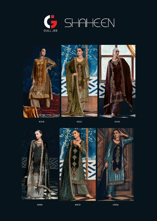 Gull Jee Shaheen Wholesale Viscose Velvet With Embroidery Winter Salwar Suits