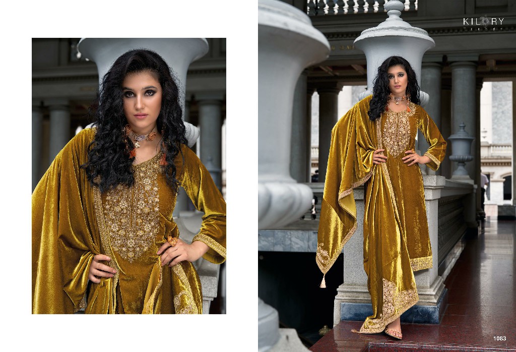 Kilory Qurbat Wholesale Pure Premium Velvet With Coding Work Winter Salwar Suits