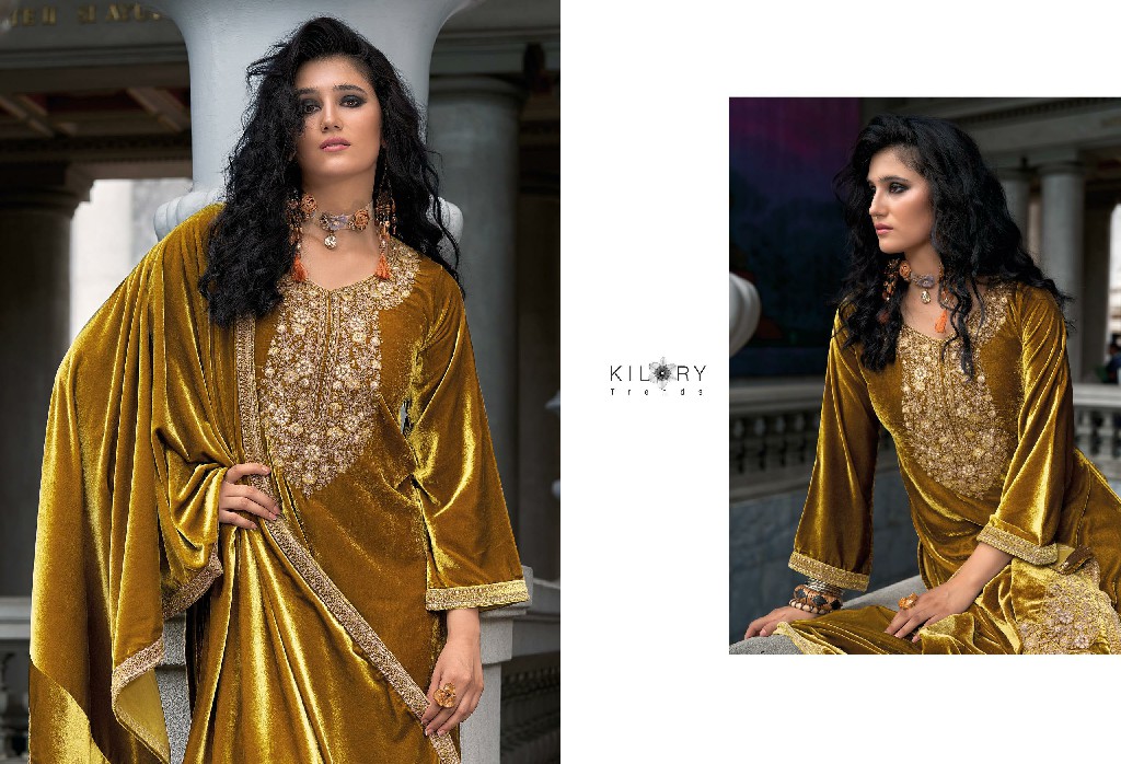 Kilory Qurbat Wholesale Pure Premium Velvet With Coding Work Winter Salwar Suits