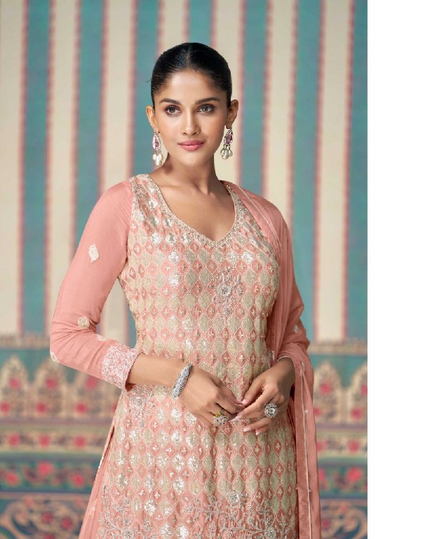 shagun by sayuri designer chinon silk full stitch fashionable 3pcs dress