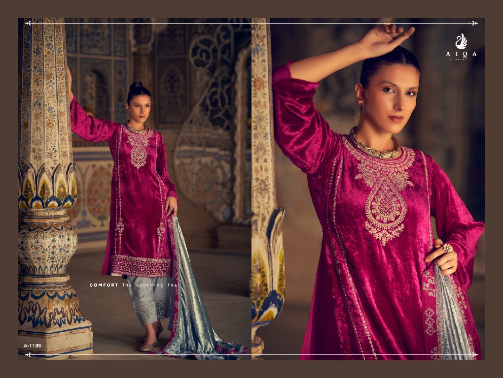 silsila by AIQA winter special velvet stylish look ladies suits