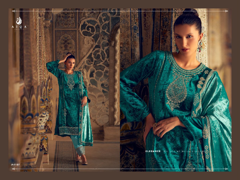 silsila by AIQA winter special velvet stylish look ladies suits