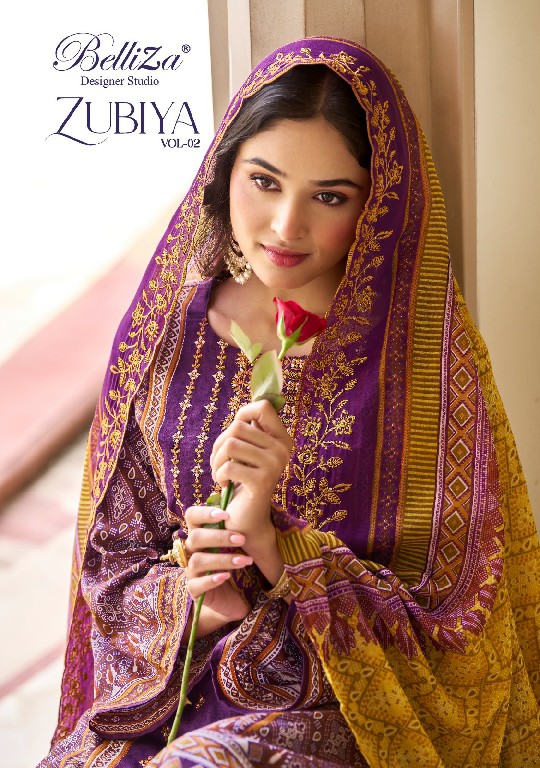 zubiya vol 2 by belliza designer cotton modal pakistani dress material