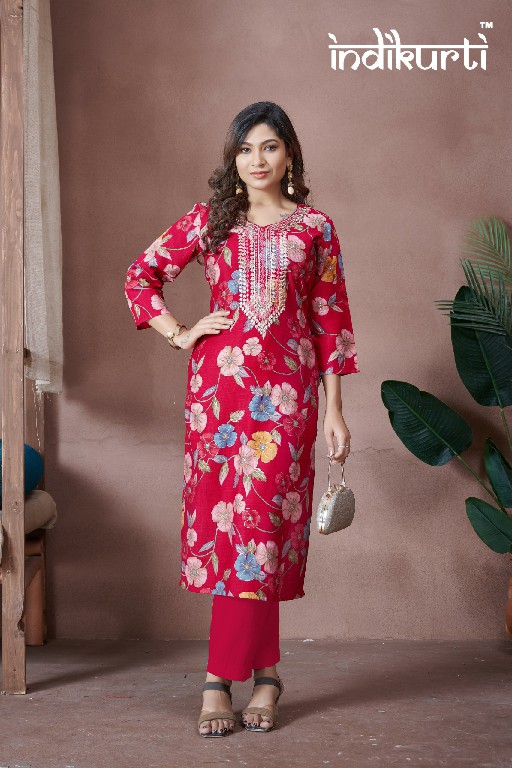 kajal by indikurti vertican rayon new trendy full stitch combo set long kurti