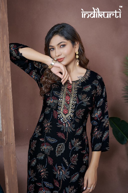 kajal by indikurti vertican rayon new trendy full stitch combo set long kurti