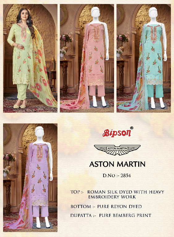 bipson prints aston martin 2854 roman silk 3pcs dress material