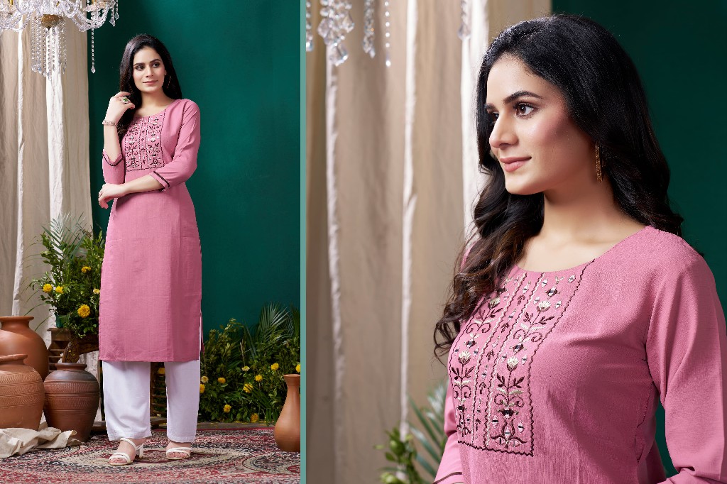 Moksh Giva Vol-2 Wholesale Maaza Cotton Hand Work Long Kurtis