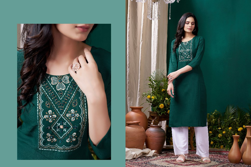 Moksh Giva Vol-2 Wholesale Maaza Cotton Hand Work Long Kurtis