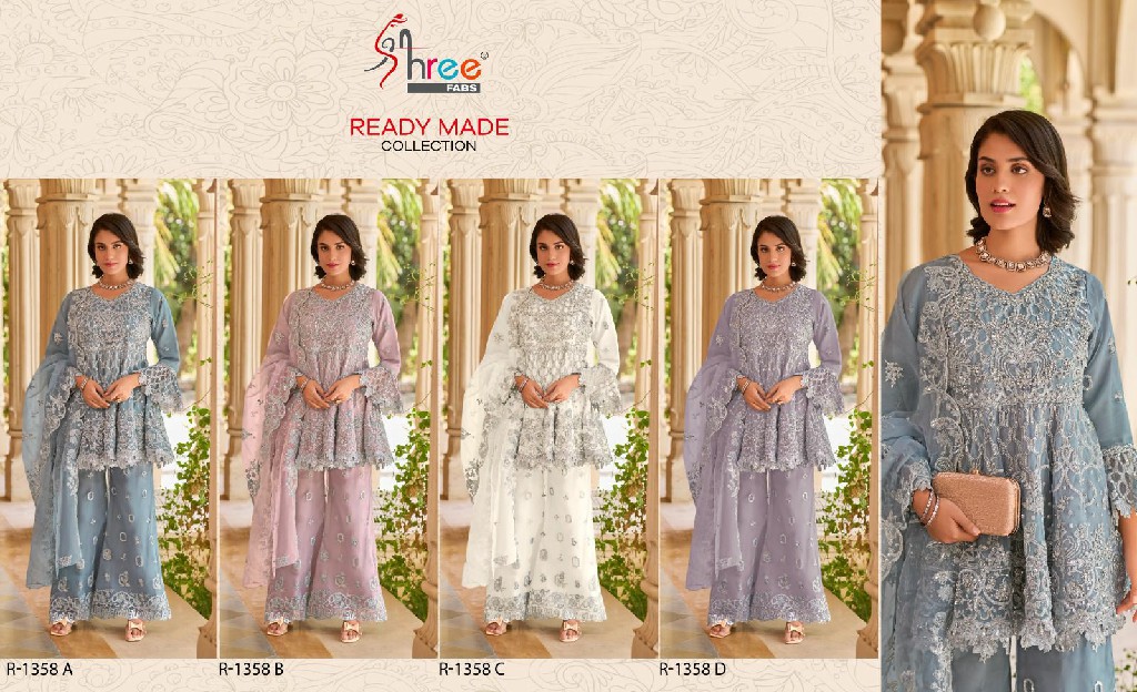 Shree Fabs R-1358 Wholesale Readymade Indian Pakistani Salwar Suits