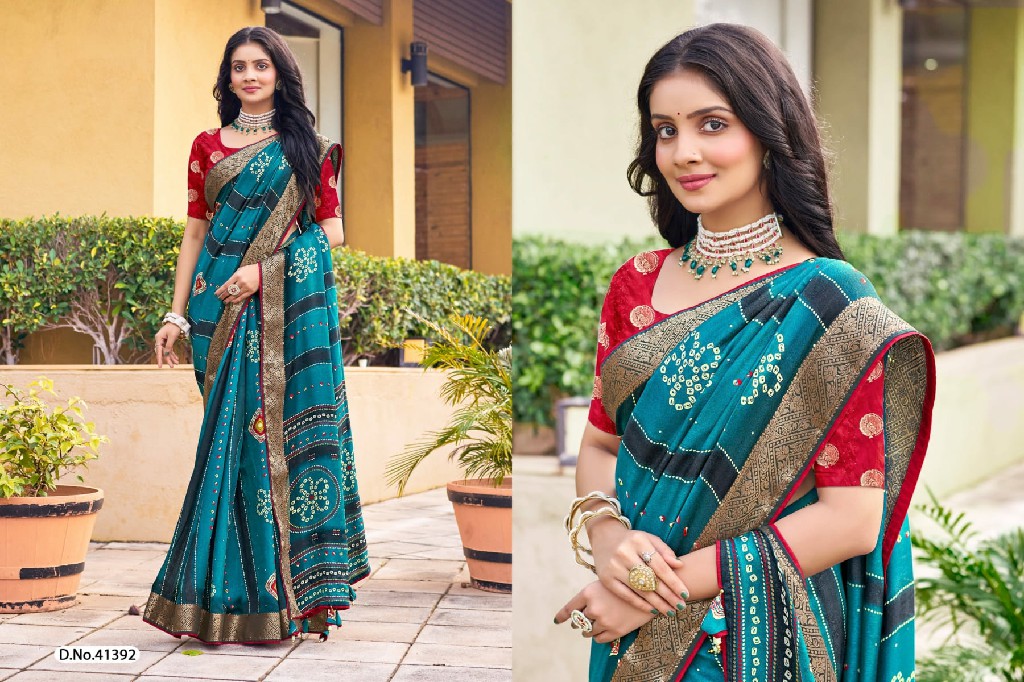 5D Designer Prisha Vol-6 Wholesale Moss Georgette With Jacquard Sarees