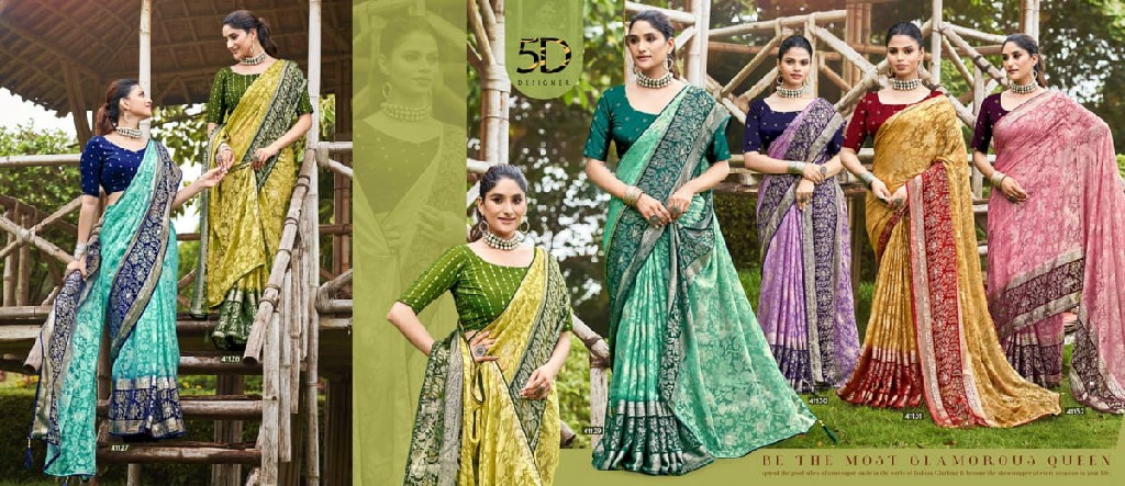 5d Designer Chitra Wholesale Indian Ethnic Sarees