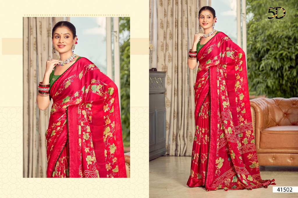 yamuna vol 16 by 5d designer beautiful moss chiffon saree collection