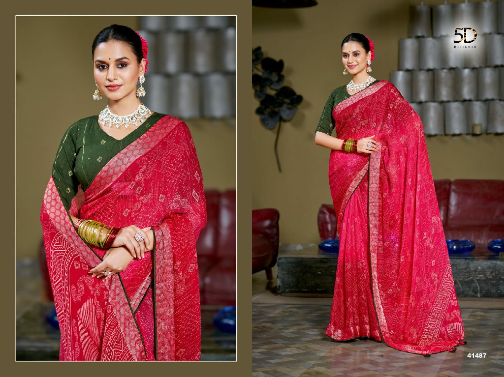 yamuna vol 18 by 5d designer beautiful moss chiffon saree collection