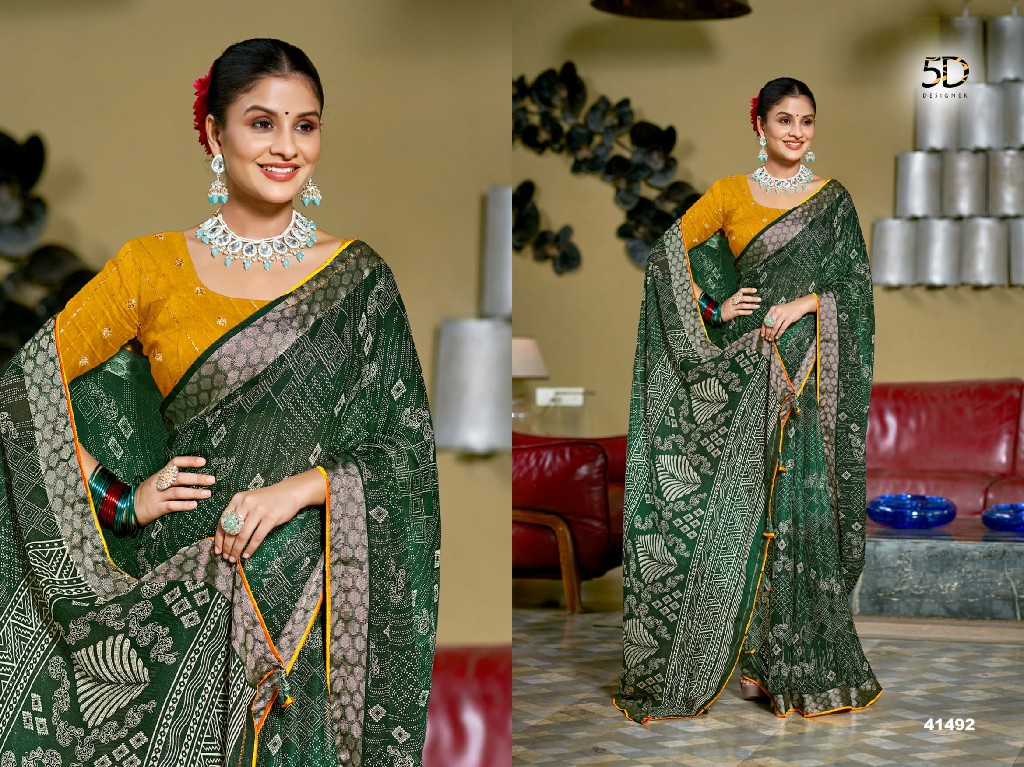 yamuna vol 18 by 5d designer beautiful moss chiffon saree collection