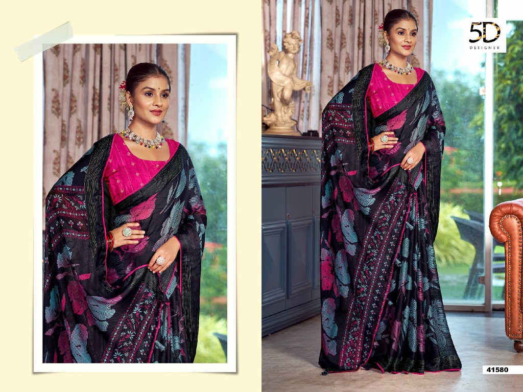 yamuna vol 19 by 5d designer beautiful moss chiffon saree collection