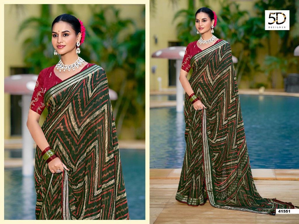 yamuna vol 20 by 5d designer beautiful moss chiffon saree collection