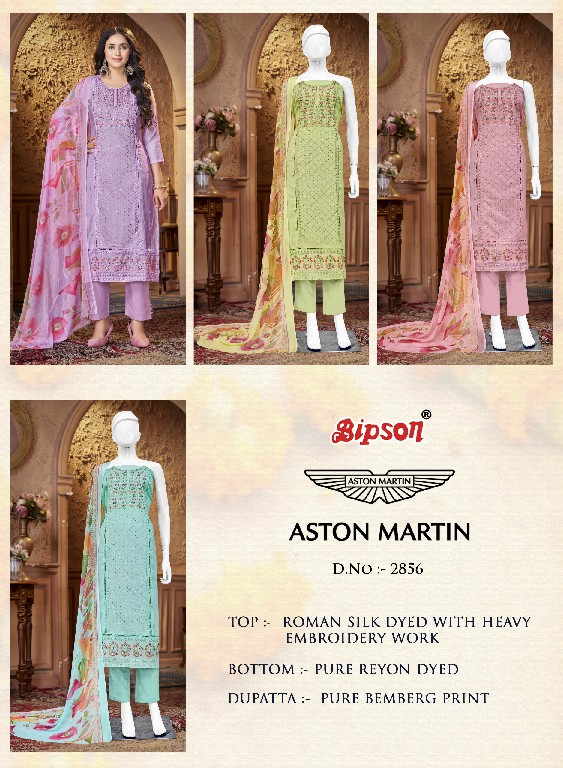 bipson prints aston martin 2856 roman silk 3pcs dress material