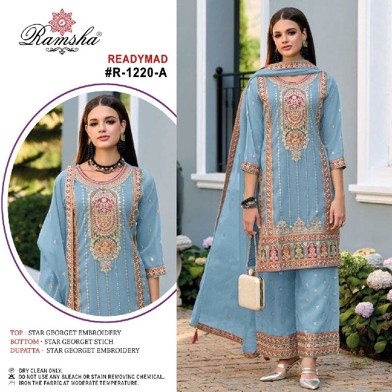 Ramsha R-1220 Wholesale Readymade Indian Pakistani Salwar Suits