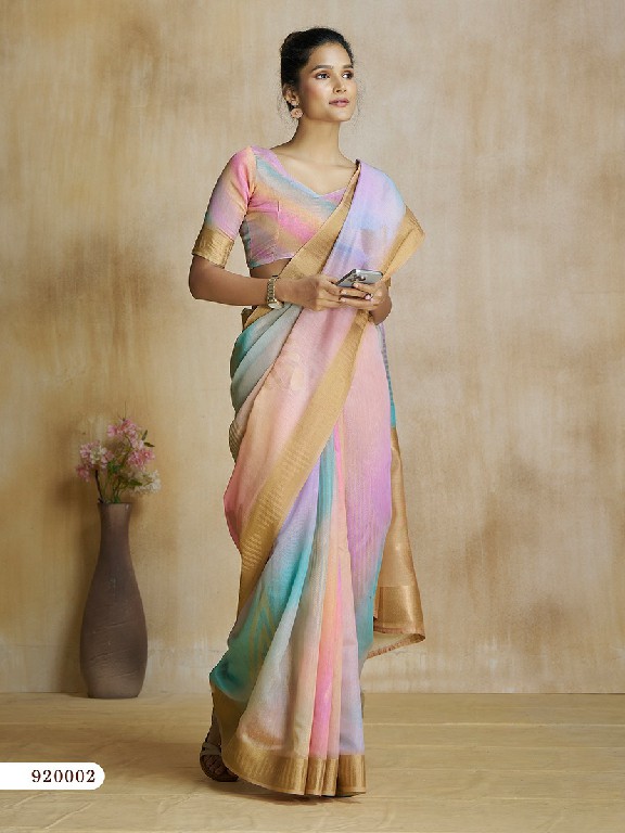 Rajpath Watermelon Wholesale Fancy Fabric With Digital Print Indian Sarees