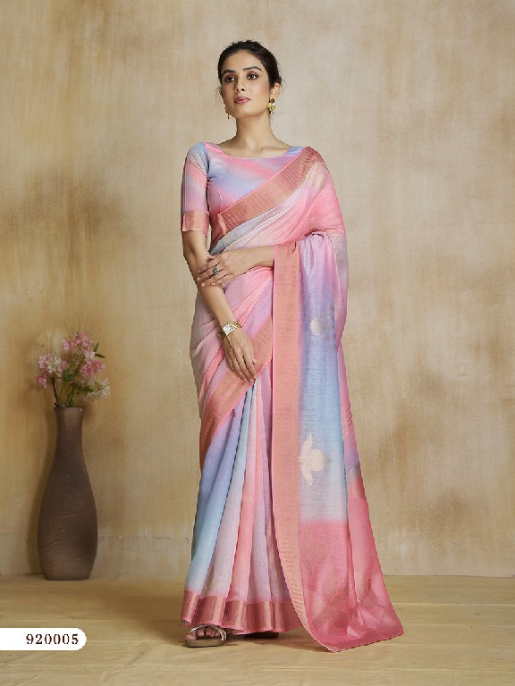 Rajpath Watermelon Wholesale Fancy Fabric With Digital Print Indian Sarees