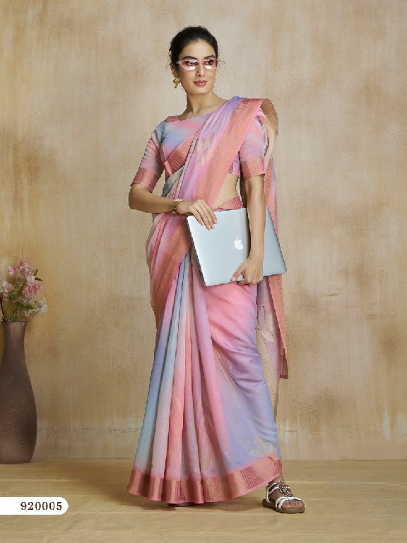 Rajpath Watermelon Wholesale Fancy Fabric With Digital Print Indian Sarees