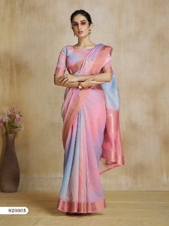 Rajpath Watermelon Wholesale Fancy Fabric With Digital Print Indian Sarees
