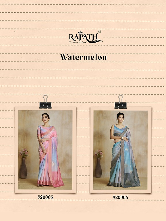 Rajpath Watermelon Wholesale Fancy Fabric With Digital Print Indian Sarees
