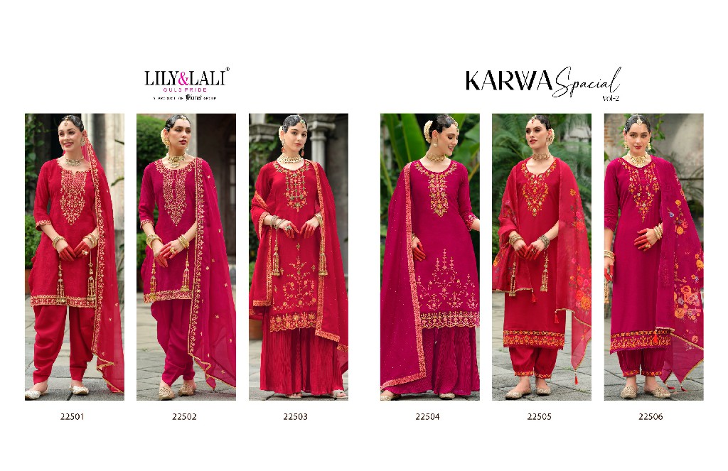 Lily And Lali Karwa Special Vol-2 Wholesale Karwa Chouth Special Readymade Suits