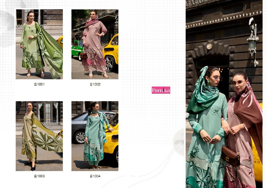 Parnika Rosa Wholesale Digital Twill Wool Winter Salwar Suits