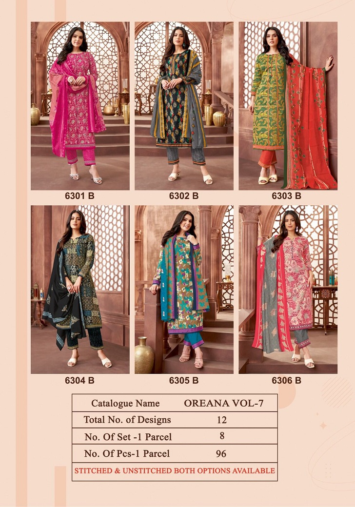 Tarika Creation Kala Oreana Vol-7 Wholesale Cotton Dupatta Dress Material