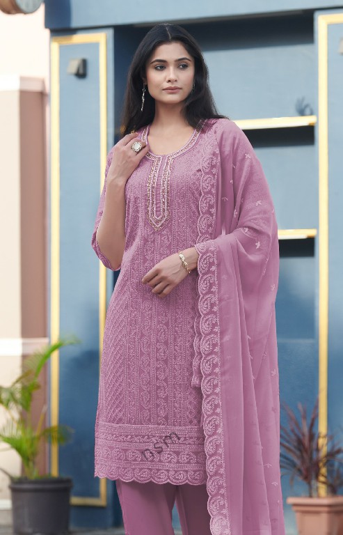 kumb gypsy georgette shiffli work full stitch salwar kameez