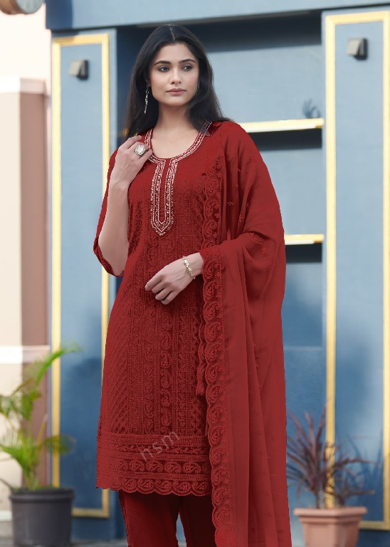 kumb gypsy georgette shiffli work full stitch salwar kameez