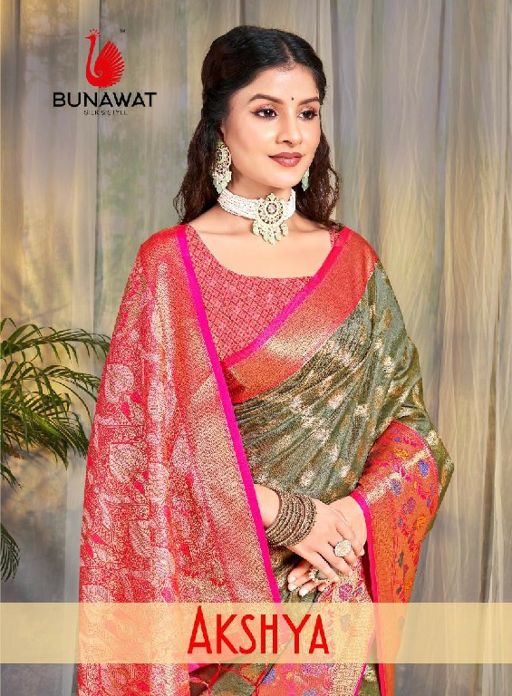 bunawat akshya Cotton silk wedding festival wear cotton silk saree collection