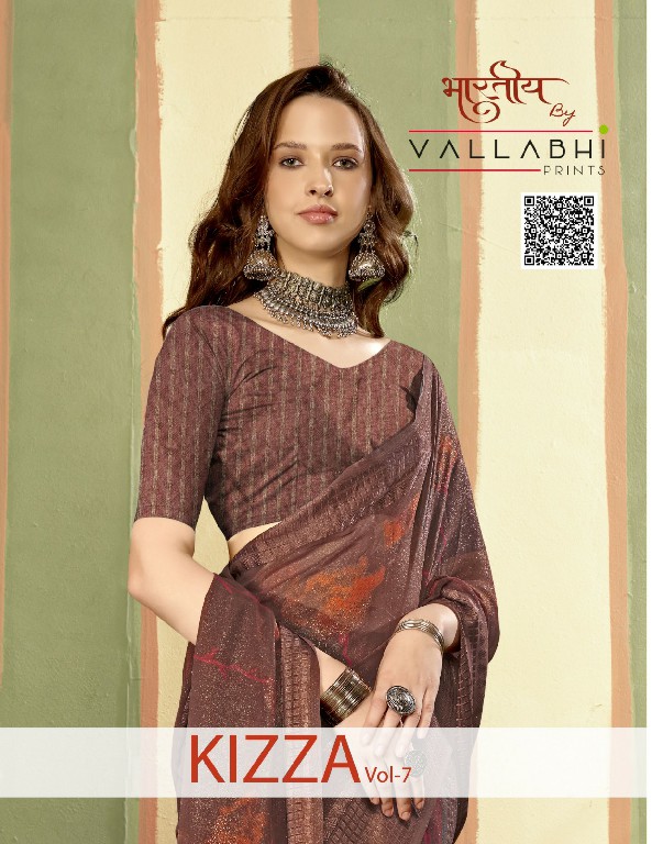 Vallabhi Kizza Vol-7 Wholesale Shimmer Georgette Indian Sarees