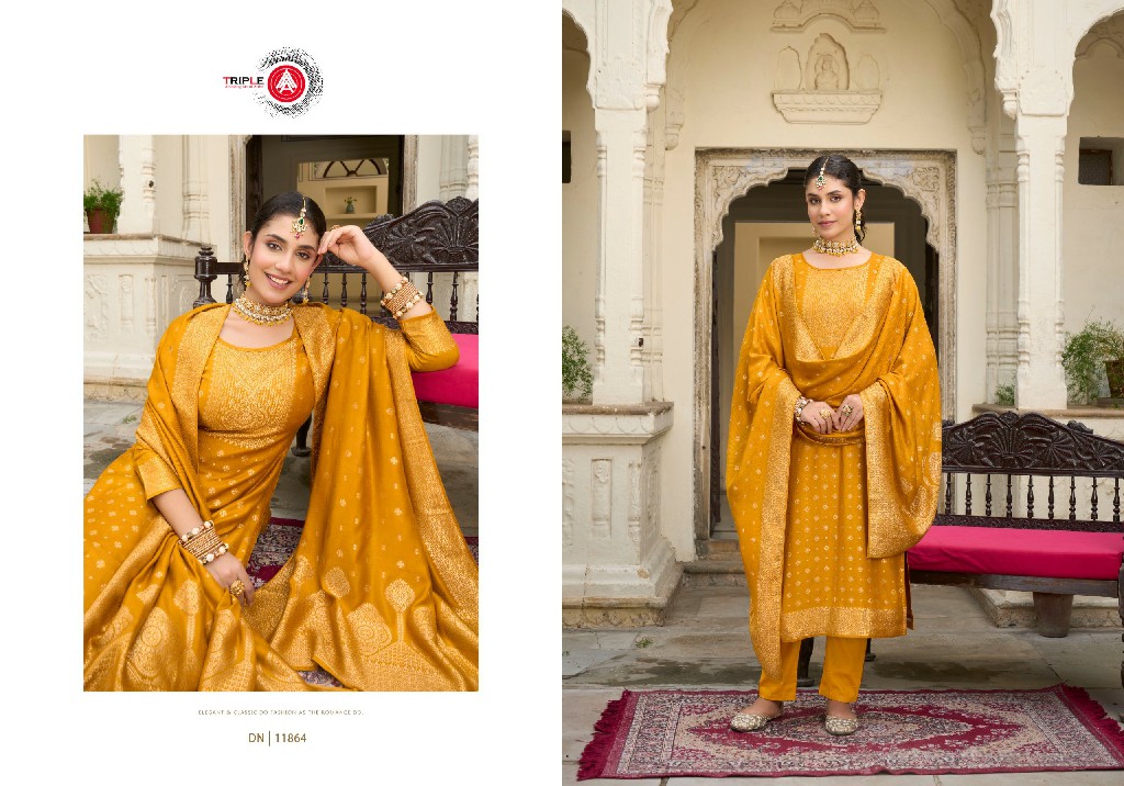 Triple AAA Gurleen Wholesale Viscose Pashmina Winter Suits