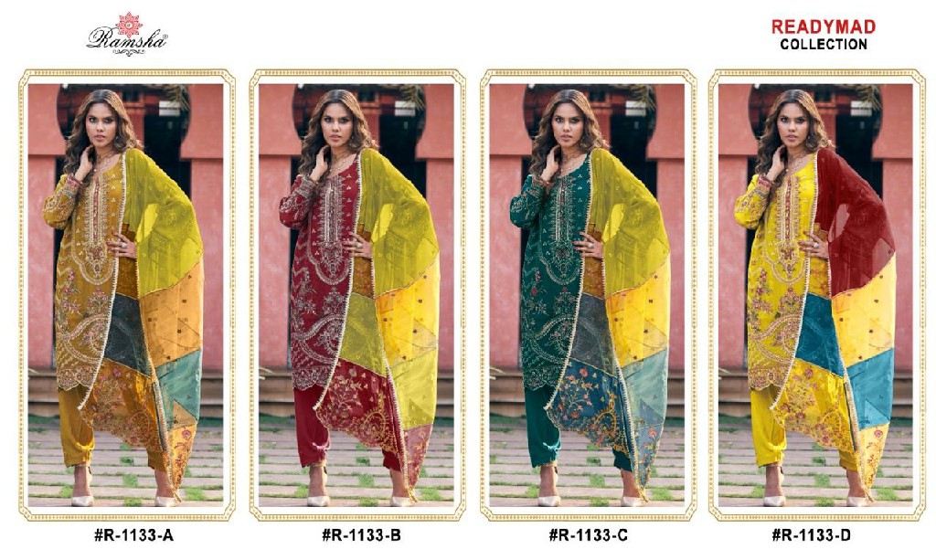 Ramsha R-1133 Wholesale Readymade Indian Pakistani Salwar Suits