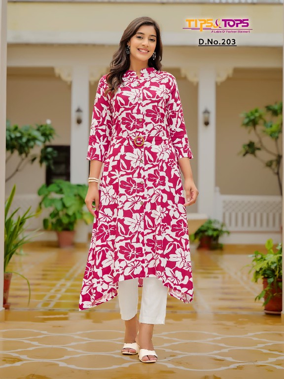 Tips And Tops Grassy Vol-2 Wholesale Heavy Reyon Print A Line Long Kurtis